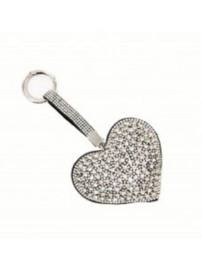 Sterling silver hot sale heart keyring