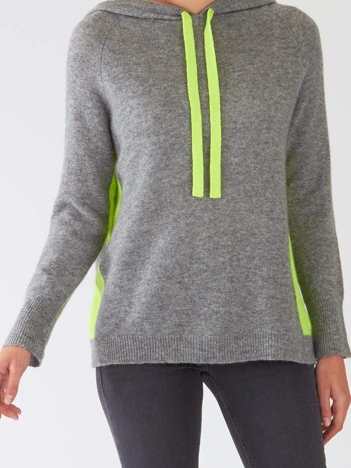 Grey and lime green hoodie best sale