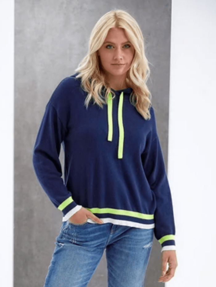 Brodie Cashmere Bonnie Stripe Hoodie