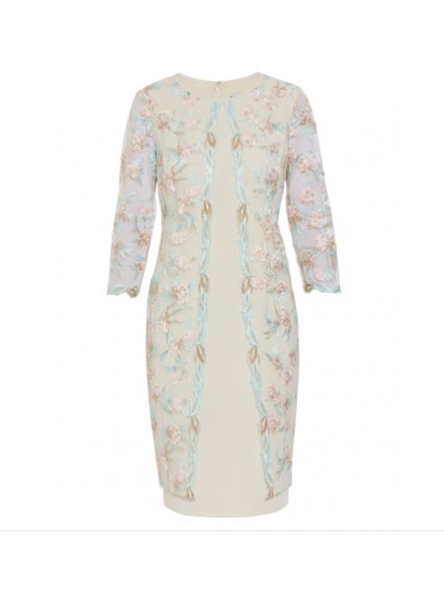 Gina bacconi outlet embroidered dress