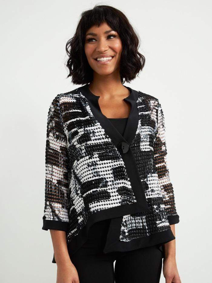 joseph ribkoff black and white jacket