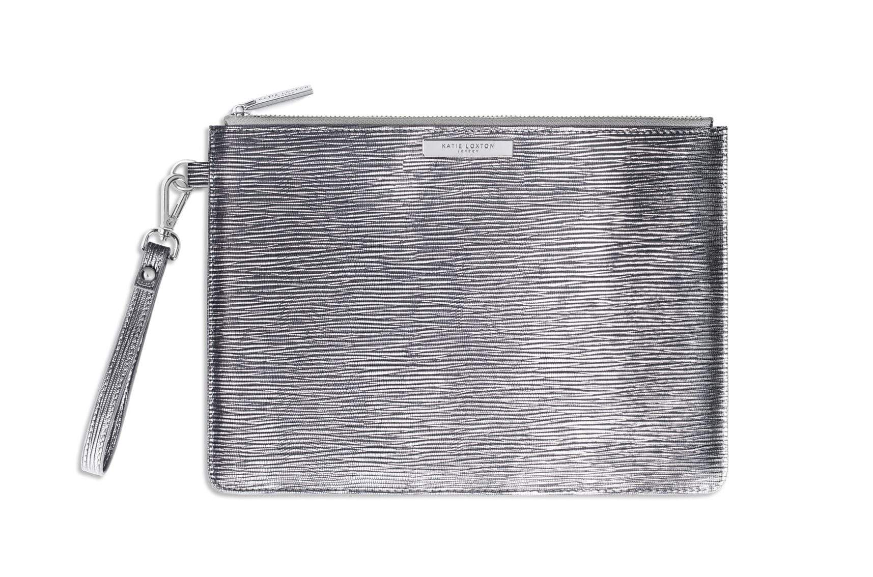 Zara discount silver clutch