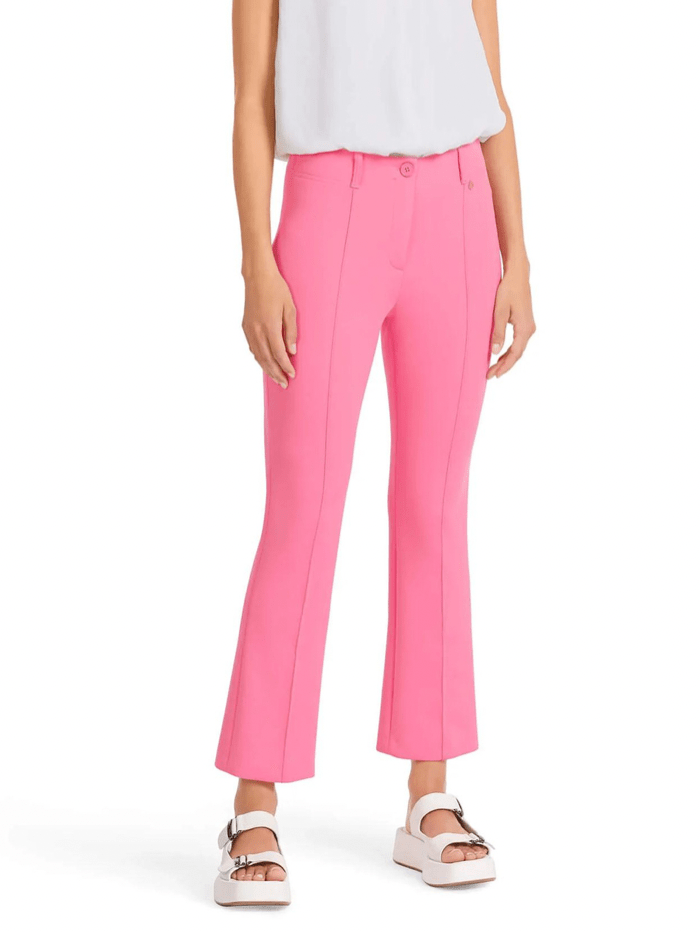 Baby pink flared store trousers