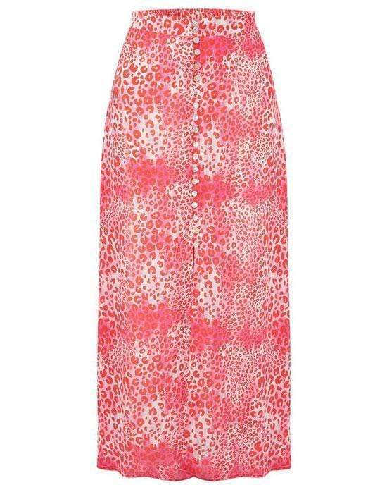 Mercy Delta Moulton Ombre Pinks Cheetah Skirt Izzi of Baslow