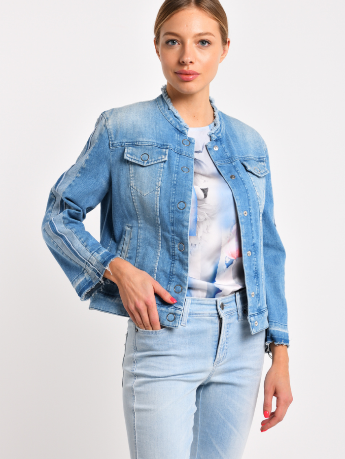 Marc-Cain-Collections-Blue-Denim-Jacket-LC 31.05 D05 Col 353-izzi-of-baslow