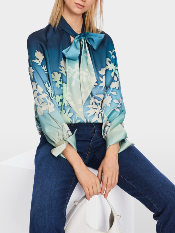 Marc-Cain-Collections-Blouse-With-Floral-Silhouette-Motif-XC 51.10 W23 COL 562-izzi-of-baslow