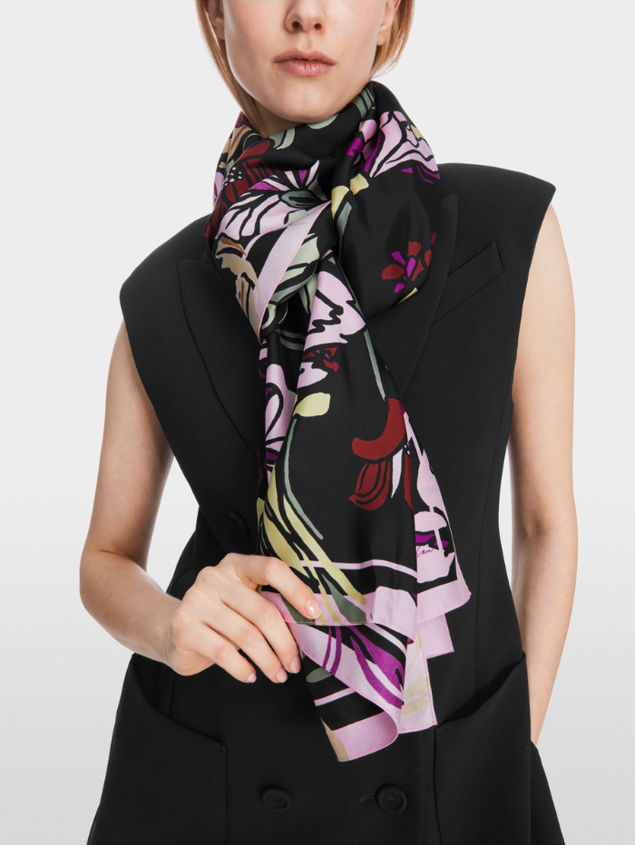 Marc-Cain-Collections-Silk-Scarf-In-Flower-Print-XC B4.15 Z25-COL-900-izzi-of-baslow