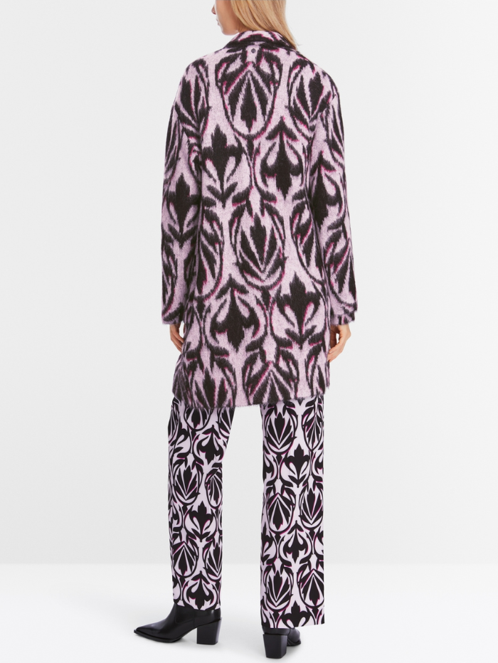 Marc-Cain-Collections-Patterned-Coat-in-Purple-XC 11.03 M21 Col 250-izzi-of-baslow