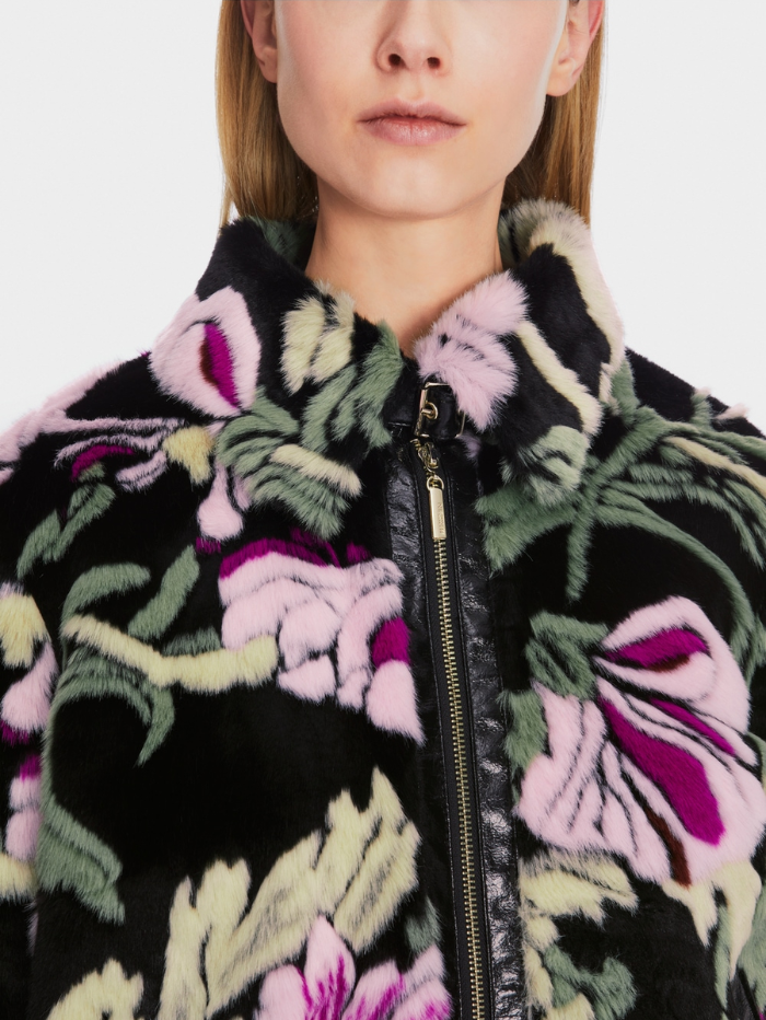 Marc-Cain-Collections-Fun-Fur-Floral-Jacket-XC 12.05 W38-COL-900-izzi-of-baslow