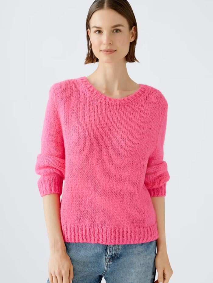 Oui-Jumper-With-Wool-And-Mohair-In-Pink-89198-Col-3374-izzi-of-baslow