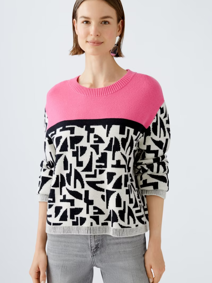 Oui-Patterned-Viscose-Blend-Jumper-89595-Col-0333-izzi-of-baslow