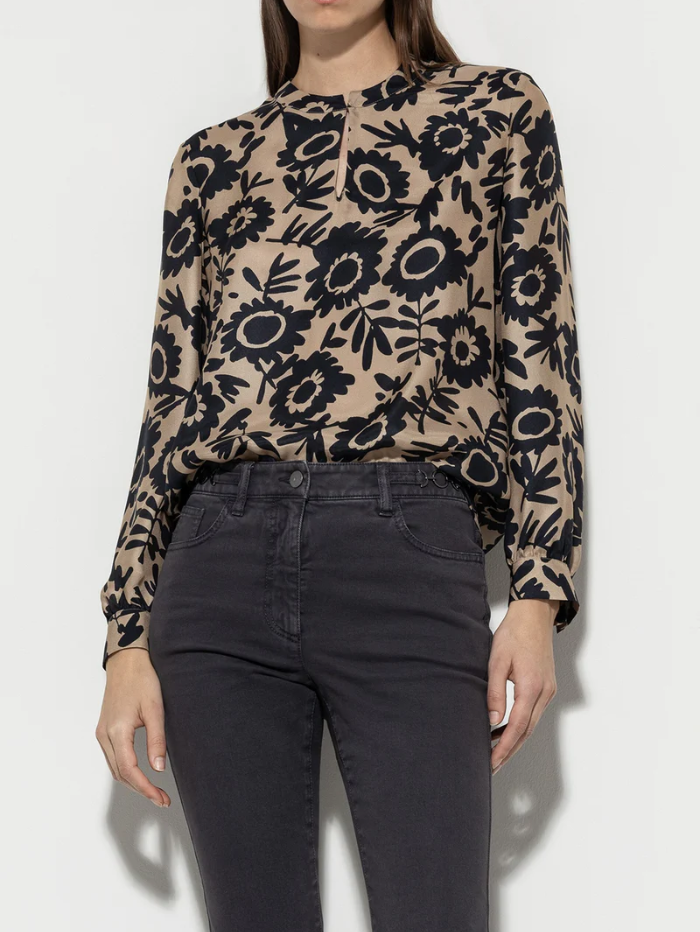 Luisa-Cerano-Silk-Blouse-With-Flower-Print-208498-Col-3684-izzi-of-baslow