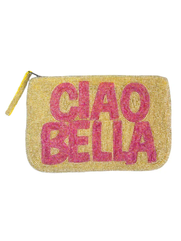 The-Jacksons-London-CIAO-BELLA-Beaded-Clutch-Bag-Gold-With-Pink-izzi-of-baslow