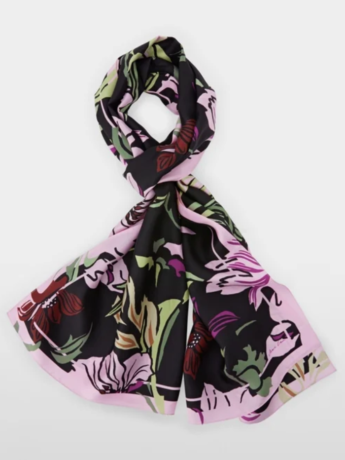 Marc-Cain-Collections-Silk-Scarf-In-Flower-Print-XC B4.15 Z25-COL-900-izzi-of-baslow