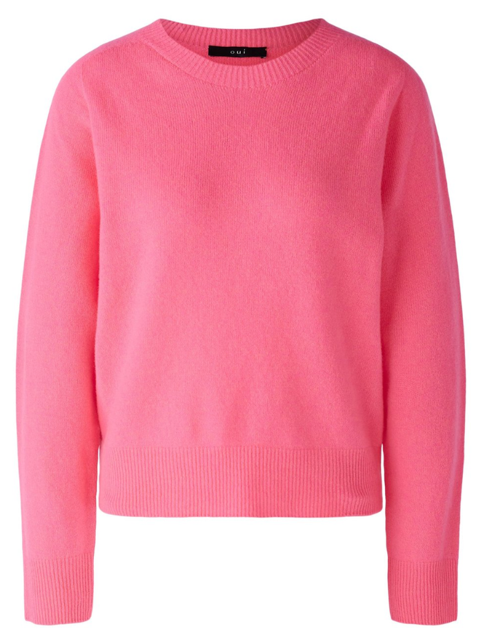 Oui-Merino-Wool-And-Cashmere-Blend-Jumper-In-Pink-89202-Col-3374-izzi-of-baslow