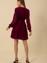 Hale Bob Dresses Hale Bob ALISON Washed Velvet Violet Dress 48CF620A izzi-of-baslow