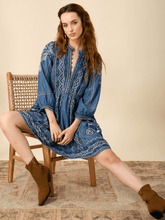 Hale-Bob-GABRIELA-Chambray-Mini-Dress-In-Blue-45MW630T-izzi-of-baslow