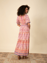 Hale-Bob-ALEXIS-Voile-Maxi-Dress-In-Pink-45LN624A Col Pink-izzi-of-baslow