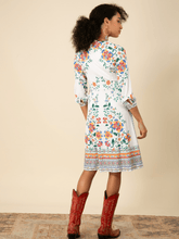 Hale Bob Dresses Hale Bob NAYELI Ivory Patterned Midi Dress 46GD624D izzi-of-baslow