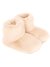 Helen Moore Accessories UK 3-4/ EU 36-37 Helen Moore Vegan Fur Slipper Boots In Biscuit Cloud izzi-of-baslow