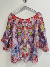 Inoa Tops Inoa Como Kentia Print Top In Lilac With Crystals izzi-of-baslow