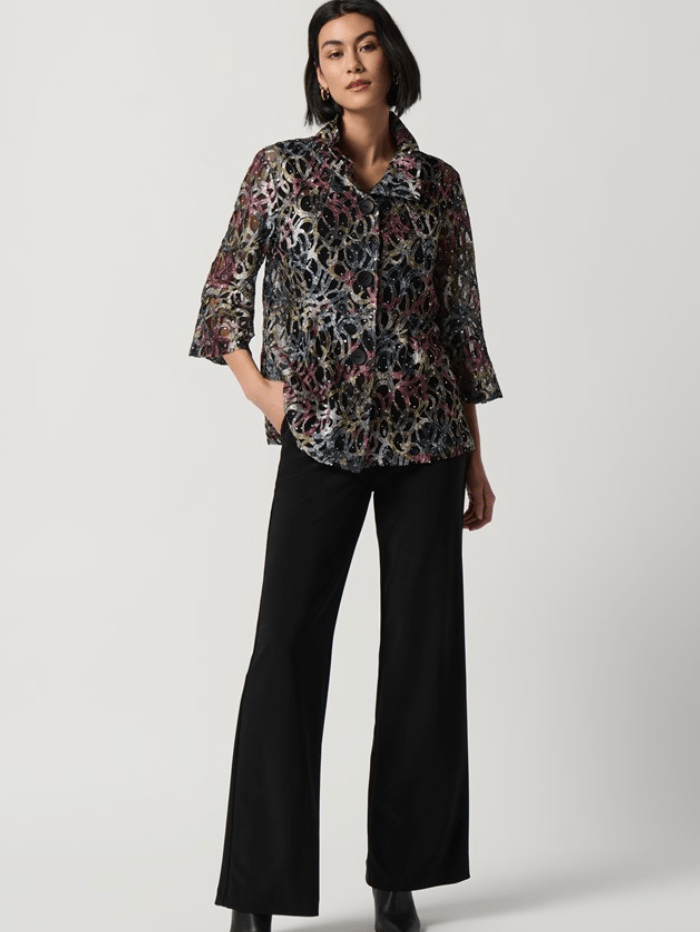 Joseph-Ribkoff-Abstract-Print-Shirred-Collar-Trapeze-Jacket-In-Multi 234106 Col 3759izzi-of-baslow