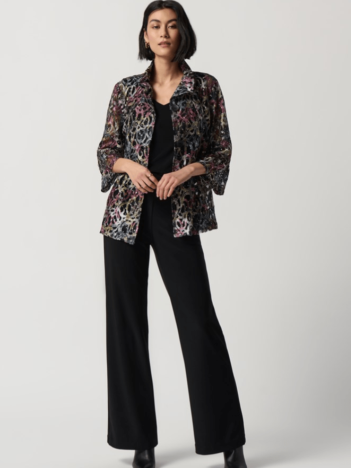 Joseph-Ribkoff-Abstract-Print-Shirred-Collar-Trapeze-Jacket-In-Multi 234106 Col 3759izzi-of-baslow