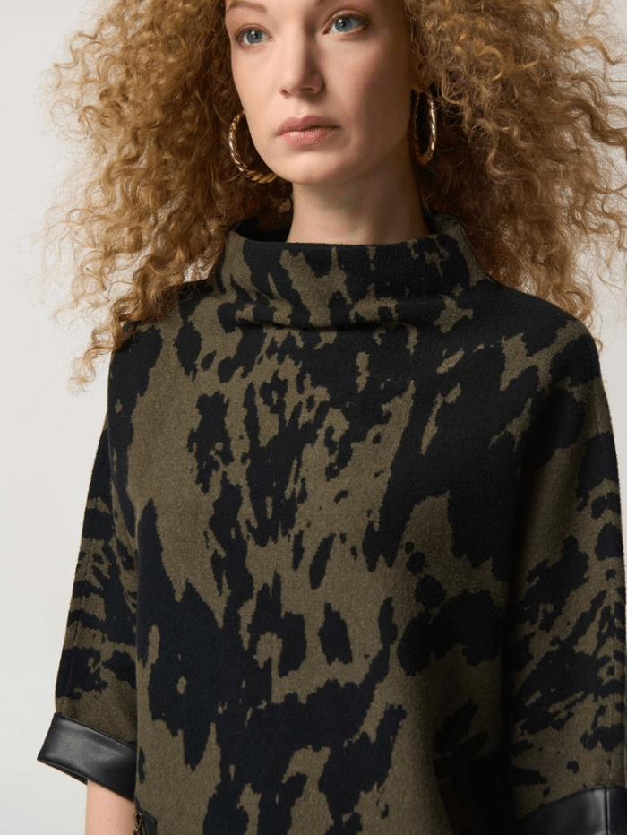 Joseph-Ribkoff-Animal-Print-Boxy-Top-In-Avocado-And-Black 233948 3392 izzi-of-baslow