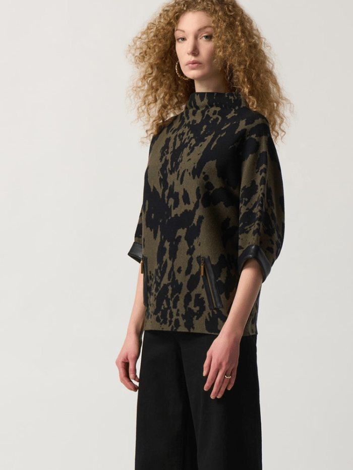 Joseph-Ribkoff-Animal-Print-Boxy-Top-In-Avocado-And-Black 233948 3392 izzi-of-baslow