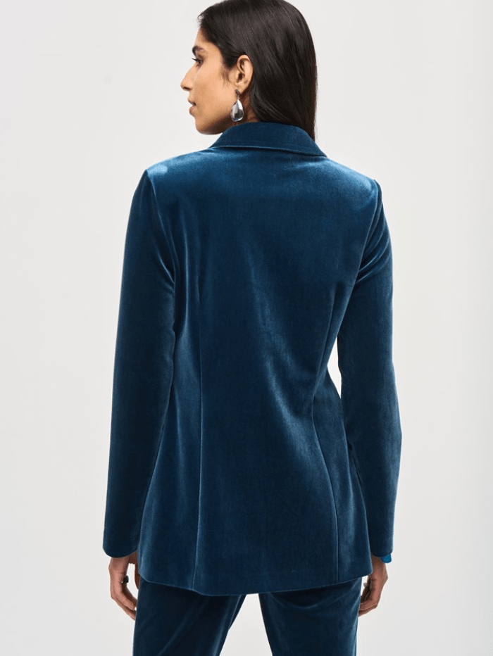 Joseph Ribkoff Coats and Jackets Joseph Ribkoff Velvet Fitted Blazer In Nightfall 243286 Col 3920 izzi-of-baslow