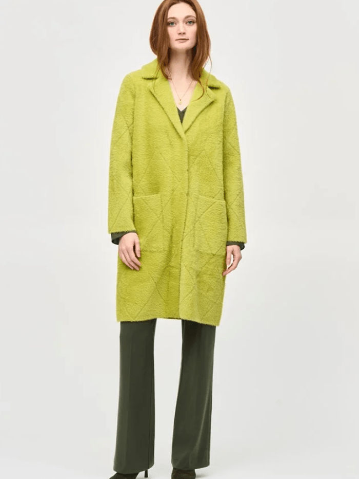 Joseph Ribkoff Coats &amp; Jackets S Joseph Ribkoff Notched Collar Coat In Wasabi 233951F24 Col 4277 izzi-of-baslow