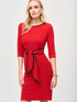 Joseph Ribkoff Dresses 8 Joseph Ribkoff Red Crepe Sheath Dress 221210F24 Col 3250 izzi-of-baslow