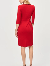 Joseph Ribkoff Dresses Joseph Ribkoff Red Crepe Sheath Dress 221210F24 Col 3250 izzi-of-baslow