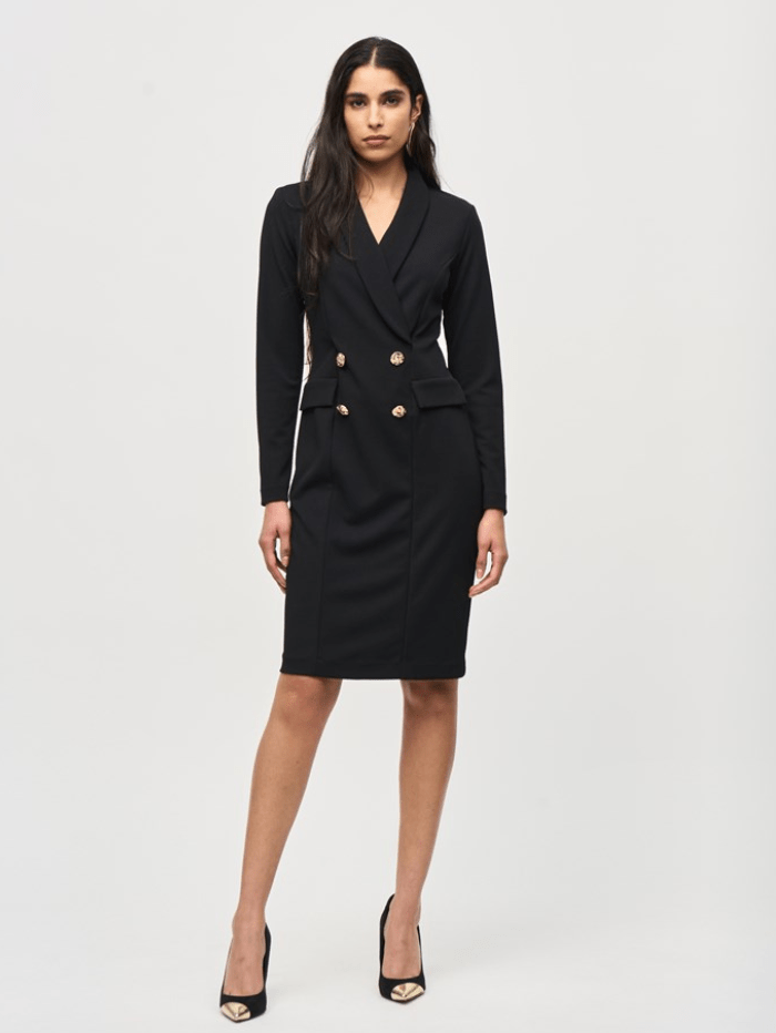 Joseph Ribkoff Dresses Joseph Ribkoff Scuba Crepe Coat Dress In Black 243146 Col 11 izzi-of-baslow