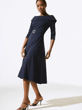 Joseph Ribkoff Dresses Joseph Ribkoff Scuba Crepe Fit And Flare Dress In Midnight Blue 243743 Col 2166 izzi-of-baslow