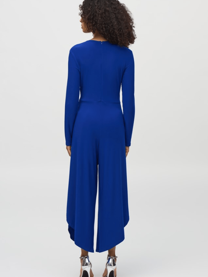 Joseph Ribkoff Dresses Joseph Ribkoff Silky Knit Wrap Culotte Jumpsuit In Royal Sapphire 244155 Col 2922 izzi-of-baslow