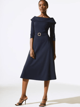 Joseph Ribkoff Dresses UK 8 Joseph Ribkoff Scuba Crepe Fit And Flare Dress In Midnight Blue 243743 Col 2166 izzi-of-baslow