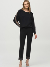 Joseph Ribkoff Knitwear Joseph Ribkoff Black Jumper With Lace Sequin Trim 244910 Col 11 izzi-of-baslow