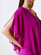 Joseph-Ribkoff-Chiffon-Poncho-Top-In-Empress-243707 Col 4271-izzi-of-baslow