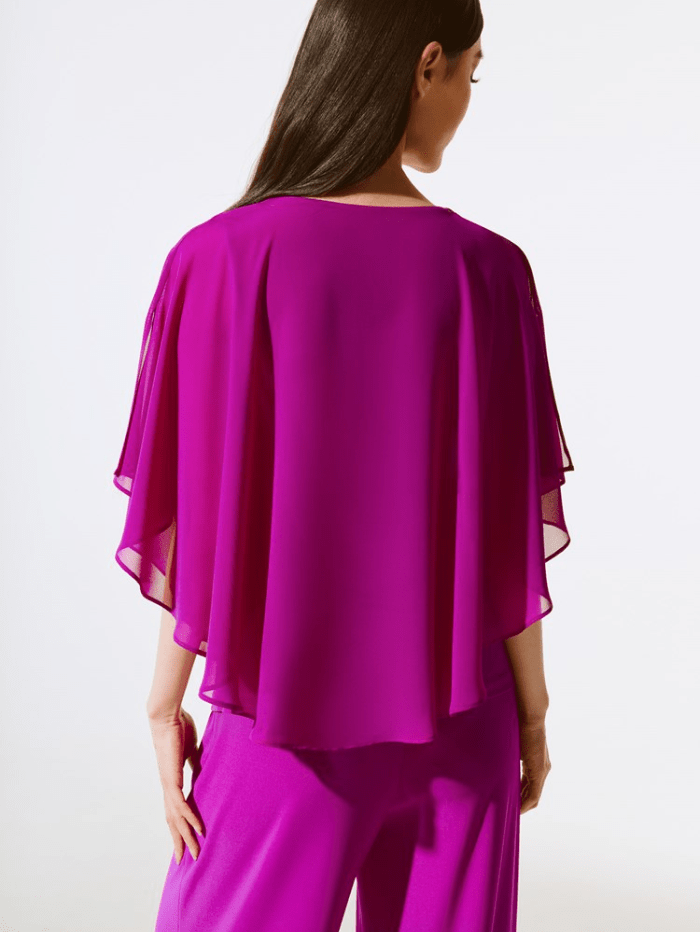 Joseph-Ribkoff-Chiffon-Poncho-Top-In-Empress-243707 Col 4271-izzi-of-baslow