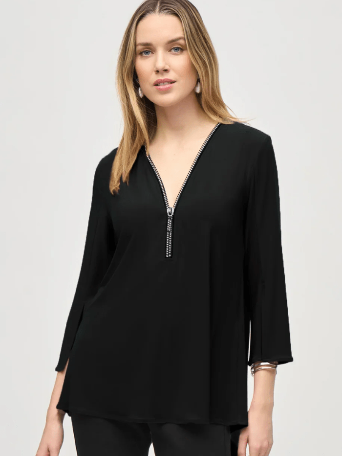 Joseph Ribkoff Tops UK 10 Joseph Ribkoff Silky Knit Fit and Flare Tunic 243314 Col 11 izzi-of-baslow