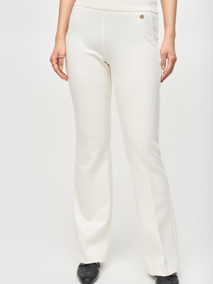 Joseph Ribkoff Trousers 8 Joseph Ribkoff Heavy Knit Flared Pull On Trousers In Vanilla 243307 Col 1761 izzi-of-baslow