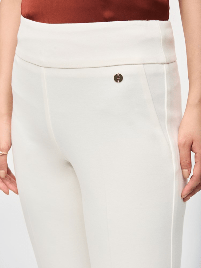 Joseph Ribkoff Trousers Joseph Ribkoff Heavy Knit Flared Pull On Trousers In Vanilla 243307 Col 1761 izzi-of-baslow