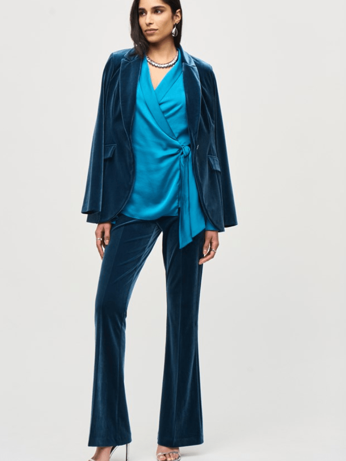 Joseph Ribkoff Trousers Joseph Ribkoff Nightfall Velvet Flared Pull On Trousers 234289F24 Col 3920 izzi-of-baslow