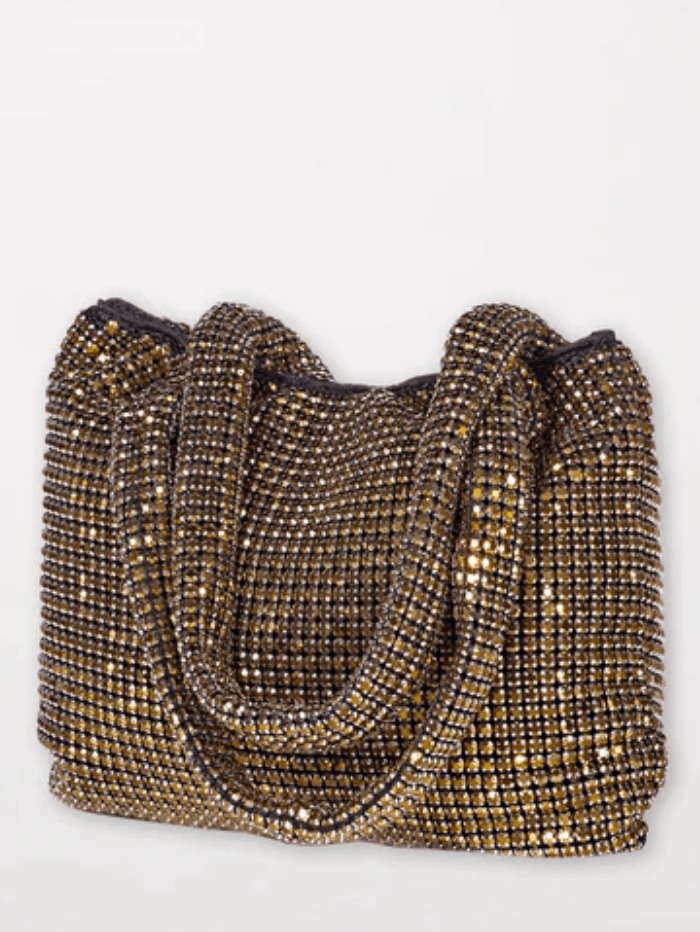 Luisa Cerano Accessories Luisa Cerano Bag With Glittering Rhinestones In Gold 808691 9440 Col 0500 izzi-of-baslow