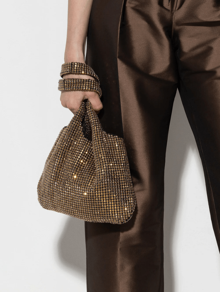 Luisa Cerano Accessories Luisa Cerano Bag With Glittering Rhinestones In Gold 808691 9440 Col 0500 izzi-of-baslow