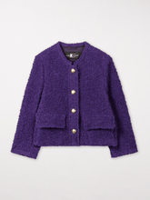 Luisa Cerano Coats and Jackets Luisa Cerano Boucle Jacket in Deep Purple 488359 3524 0870 izzi-of-baslow