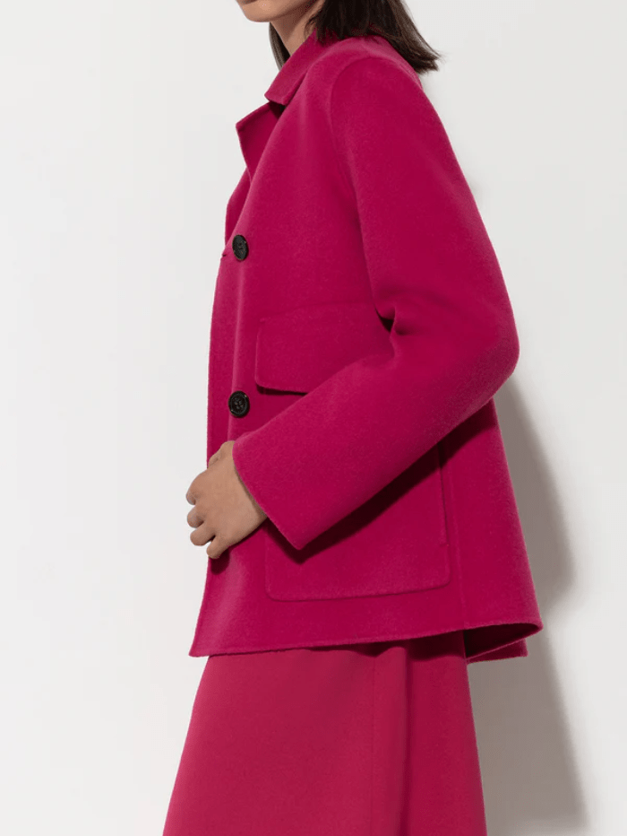 Luisa Cerano Coats and Jackets Luisa Cerano Double Face Jacket In Berry Pink 408591 4080 Col 0455 izzi-of-baslow