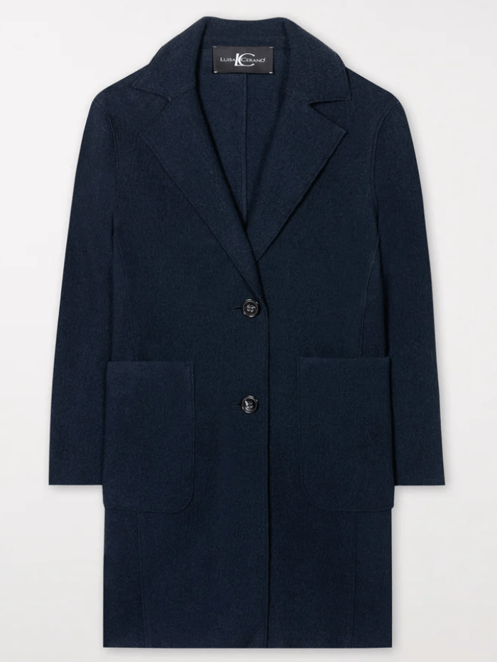 Luisa Cerano Coats &amp; Jackets 34 Luisa Cerano Wool Blazer Coat In Midnight Blue 408945 3680 Col 0265 izzi-of-baslow