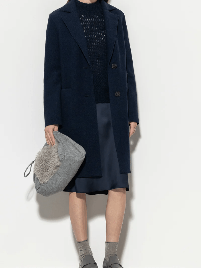 Luisa Cerano Coats &amp; Jackets Luisa Cerano Wool Blazer Coat In Midnight Blue 408945 3680 Col 0265 izzi-of-baslow